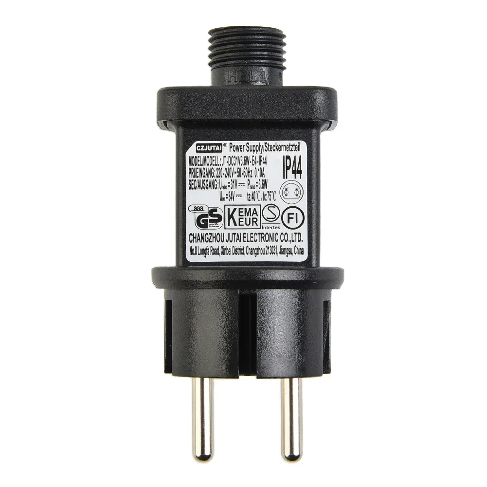 LED Fairy Lights Power Supply Adapter Transformer Driver IP44 31V Max 3.6W For Low Voltage String Projector