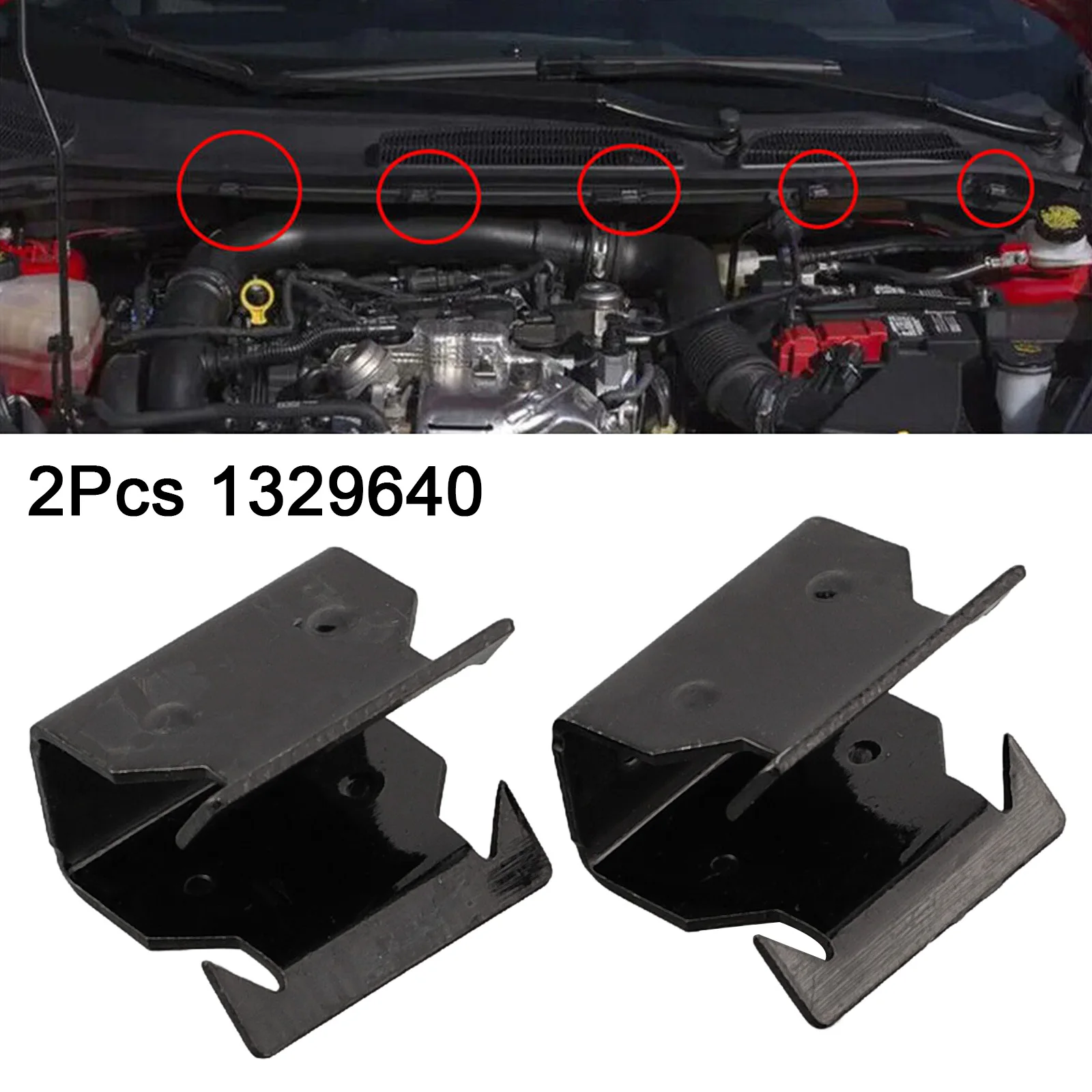 2Pcs Cowl Scuttle Panel Trim Clips For Ford Focus 1998-2023 1329640 Car Cowl Scuttle Panel Trim Clips Engines Accessories