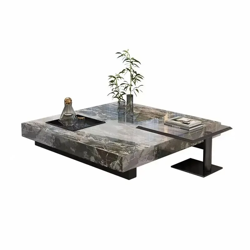 

￥%Factory Modern Living Room Coffee Table with Glossy Finish and Integrated Cheap Durable Metal Furniture for Stylish Spaces