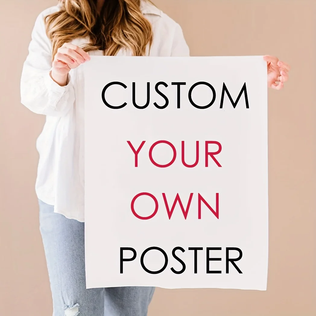 Custom Print Canvas Painting From Your Photos Wedding Birthday Poster Wall Art Decoration Pets Family Landscape Picture Decor