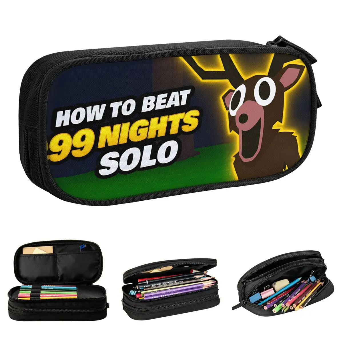 

Classic 99 Nights In The Forest Halloween Pencil Cases Game Pencilcases Pen for Girls Boys Bag Students School Gifts Stationery