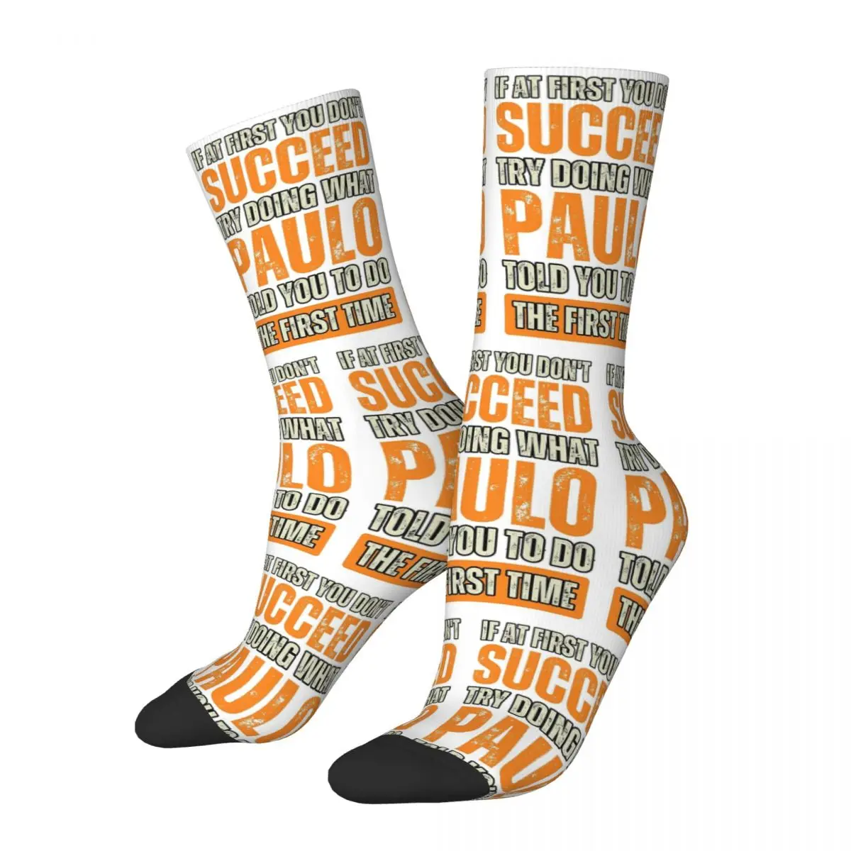 Paulo Personal Socks Harajuku Sweat Absorbing Stockings All Season Long Socks Accessories for Man's Woman's Christmas Gifts