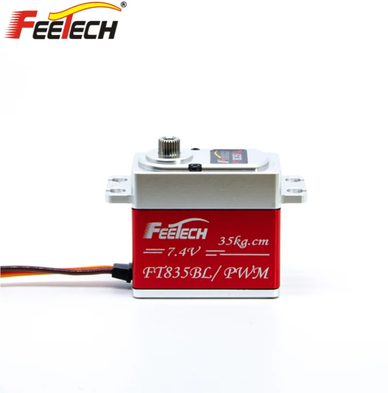 Servo digital de metal, 35kg, alto torque, sem escova, ft835bl, para carro 1/8 1/10 rc, helicóptero baja, motor de acelerador robótico