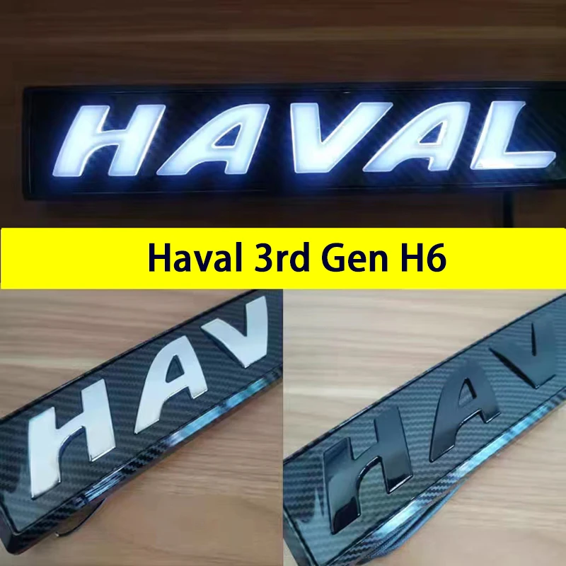 

Haval светодиодный Передняя эмблема светильник Авто Наклейка для Great Wall GWM Haval 3rd Gen H6 2022 2023
