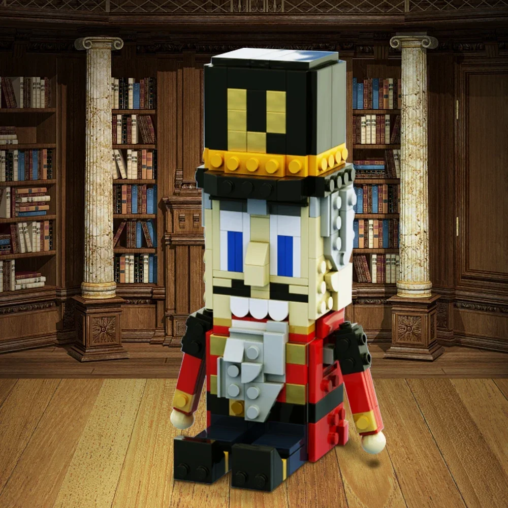 Gobricks MOC عيد الميلاد موضوع كسارة البندق Brickheadz بنة مجموعة عطلة أرقام الإبداع ألعاب مكعبات الحركة الاطفال هدية