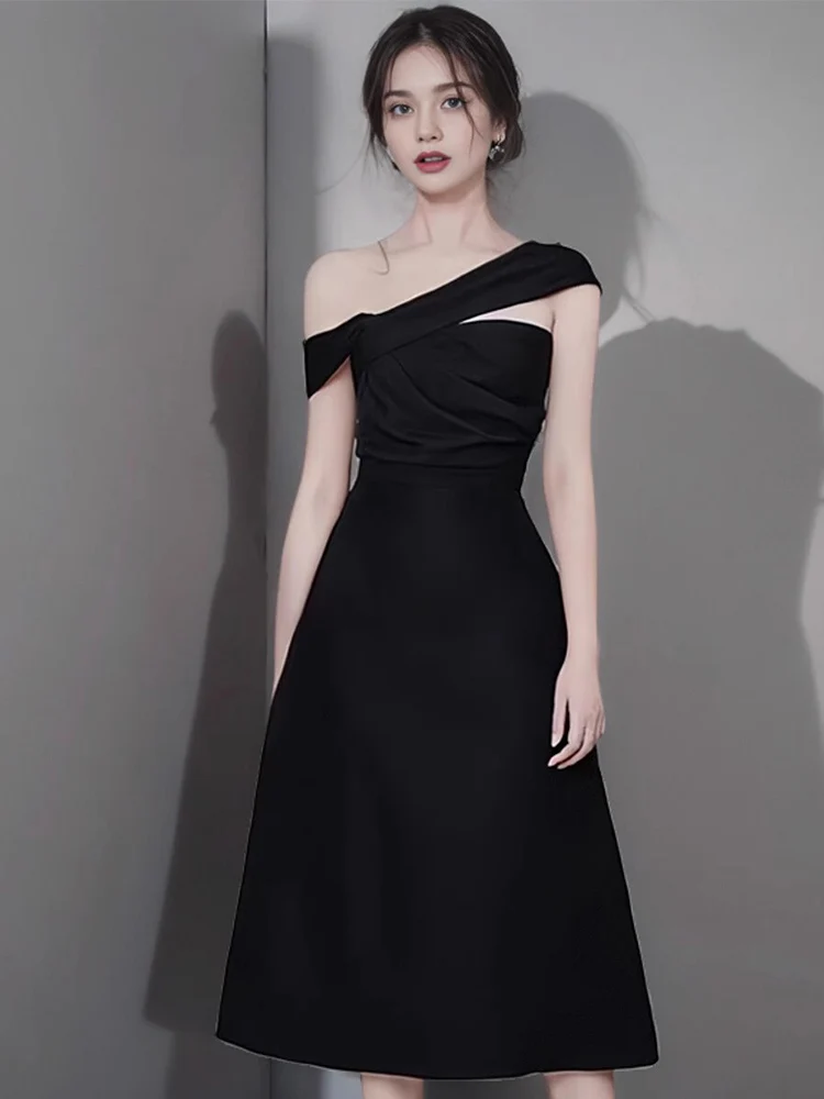 

Ele Bla Evening Gown Women's Faionable Ball Dr Sli Mid-Waist A-Line Skirt Suitable for Various Ocns