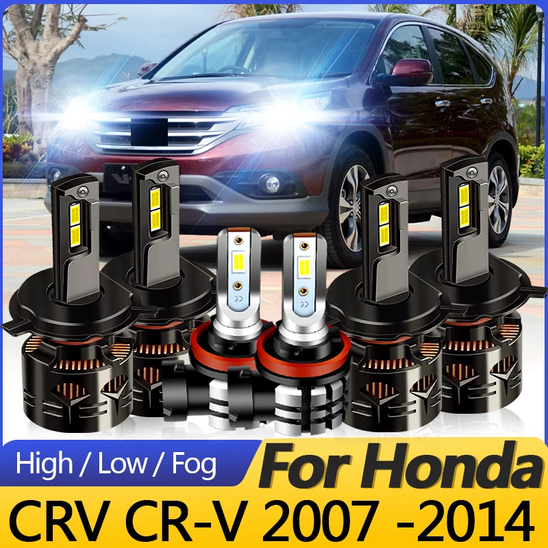 2PCS H4 H11 Canbus LED Headlight Light Hi/Low Beams Fog Bulbs White car light For Honda CRV CR-V 2007-2014 30000LM 12V Plug&Play