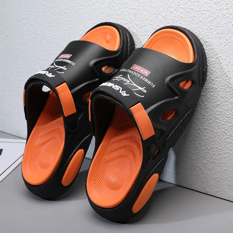 Sandali scarpe da spiaggia pantofole da uomo morbido e confortevole fondo spesso resistente all\'usura bagno interno ed esterno moda Unisex