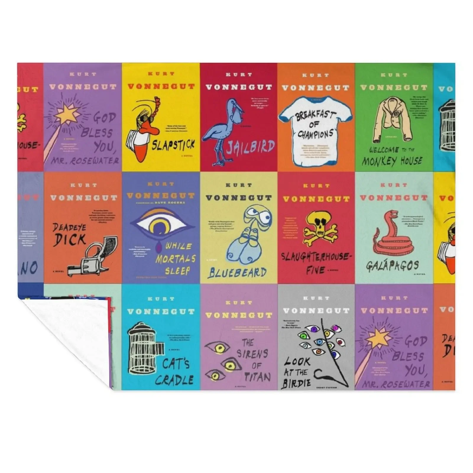 

The Works of Kurt Vonnegut Throw Blanket blankets ands Winter beds Luxury sofa bed Blankets