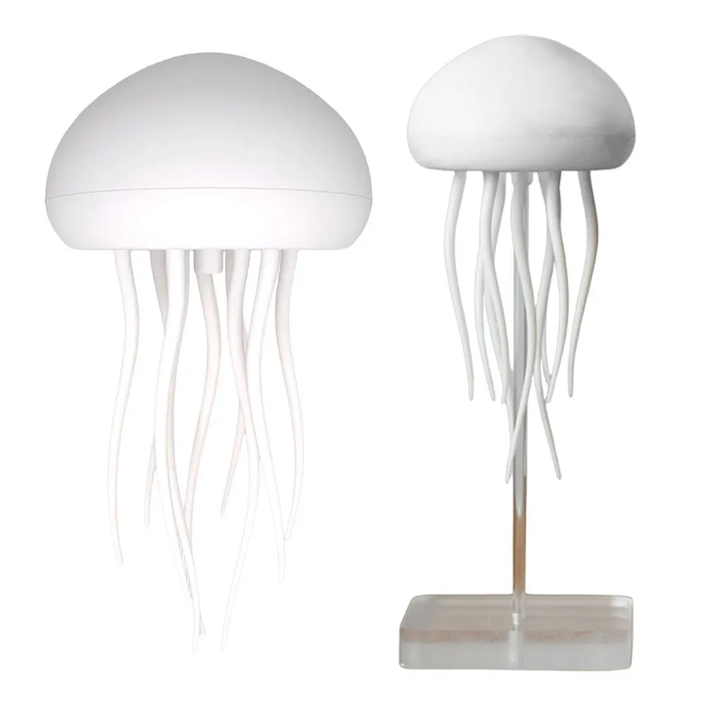 Jellyfish-Cartoon LED Night Light, RGB Gradiente, lâmpada de cabeceira, Controle de Voz, Carregamento Tipo C, Bonito