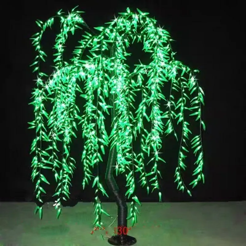 Outdoor Use LED Artificial Willow Weeping Tree Light Rainproof Glowing Xmas Tree Landscape Lamp For Patio Christmas