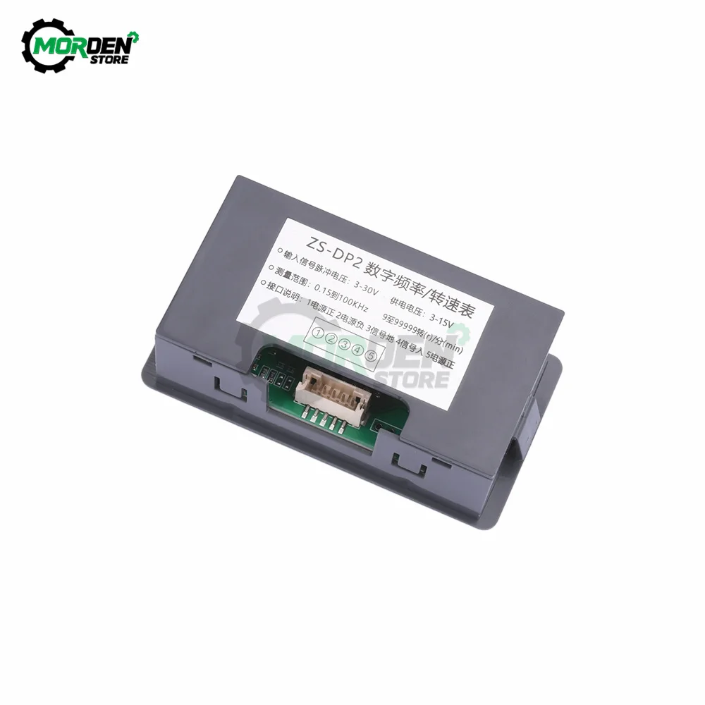 Tacômetro LED com frequência de 5 dígitos, velocímetro para Brushless Motor Controller Tool, RPM, DC3-15V