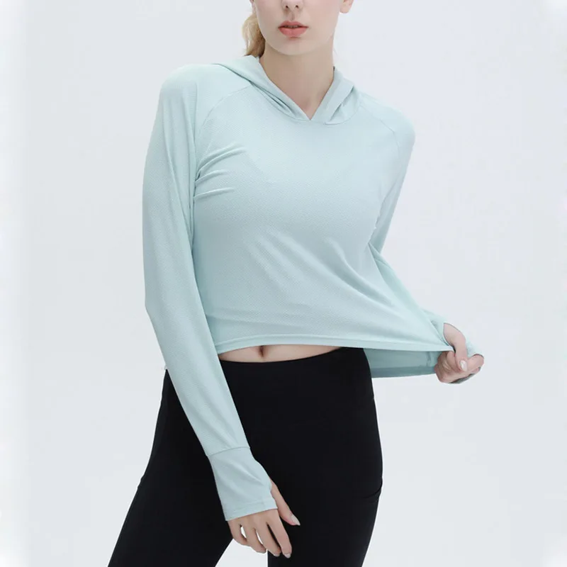 Women Fiess Yoga Tops Long Sleeves Sports T-Shirts Gym Shirts Training Clothing Workout Sweatshirts Running Sportswear