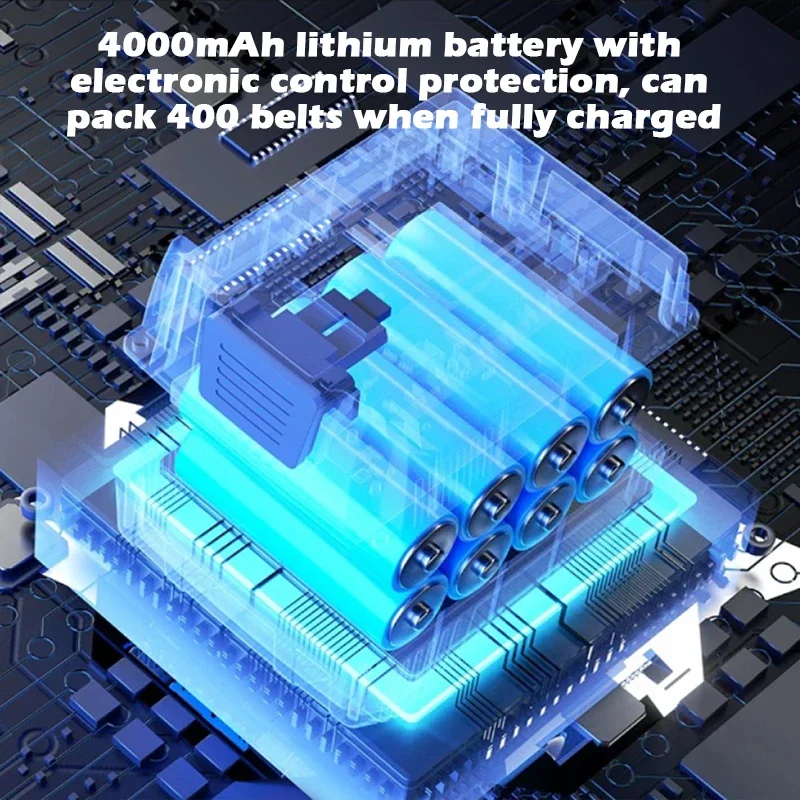 آلة الربط KJD16 أداة التعبئة والتغليف الأوتوماتيكية for7-16mm PET PP حزام النطاقات مع آلة مكبس البطارية ذات السعة الكبيرة 4000mAh #4