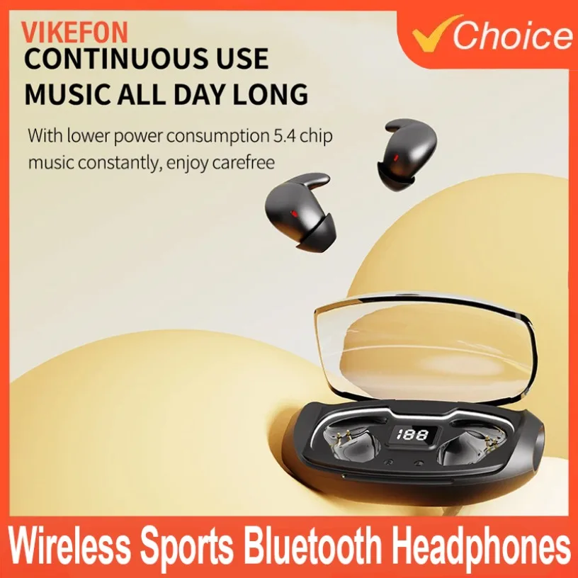 Wireless Sports Bluetooth Headphones Tws Dual Ear Sleep In Ear Highend Md538 Mini Painless Call Noise Cancelling Thin Headphones