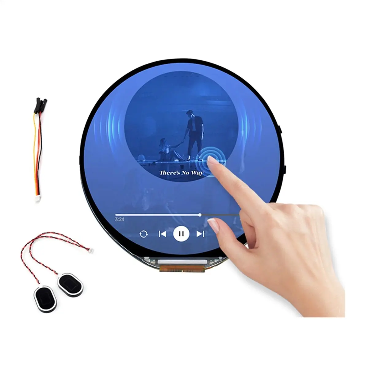 (ABDH) ESP32-S3 1.85 Inch Round Display Development Board 32-Bit LX7 Dual-Core Processor 360x360 Screen for WiFi & Bluetooth