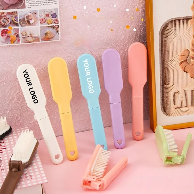 

【Logo Custom】50Pcs Customized Cute Multi Color Mini Macaron Folding Comb Small Batch Enterprise Customization Wholesale