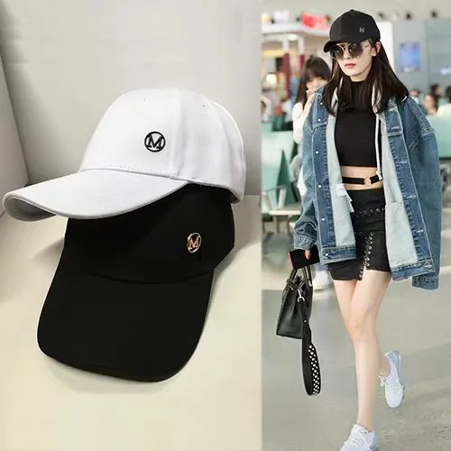 charn-kiond-collaborative-pure-color-baseball-cap-fashionable-casual-duckbill-hat-celebrity-style-unisex-accessory