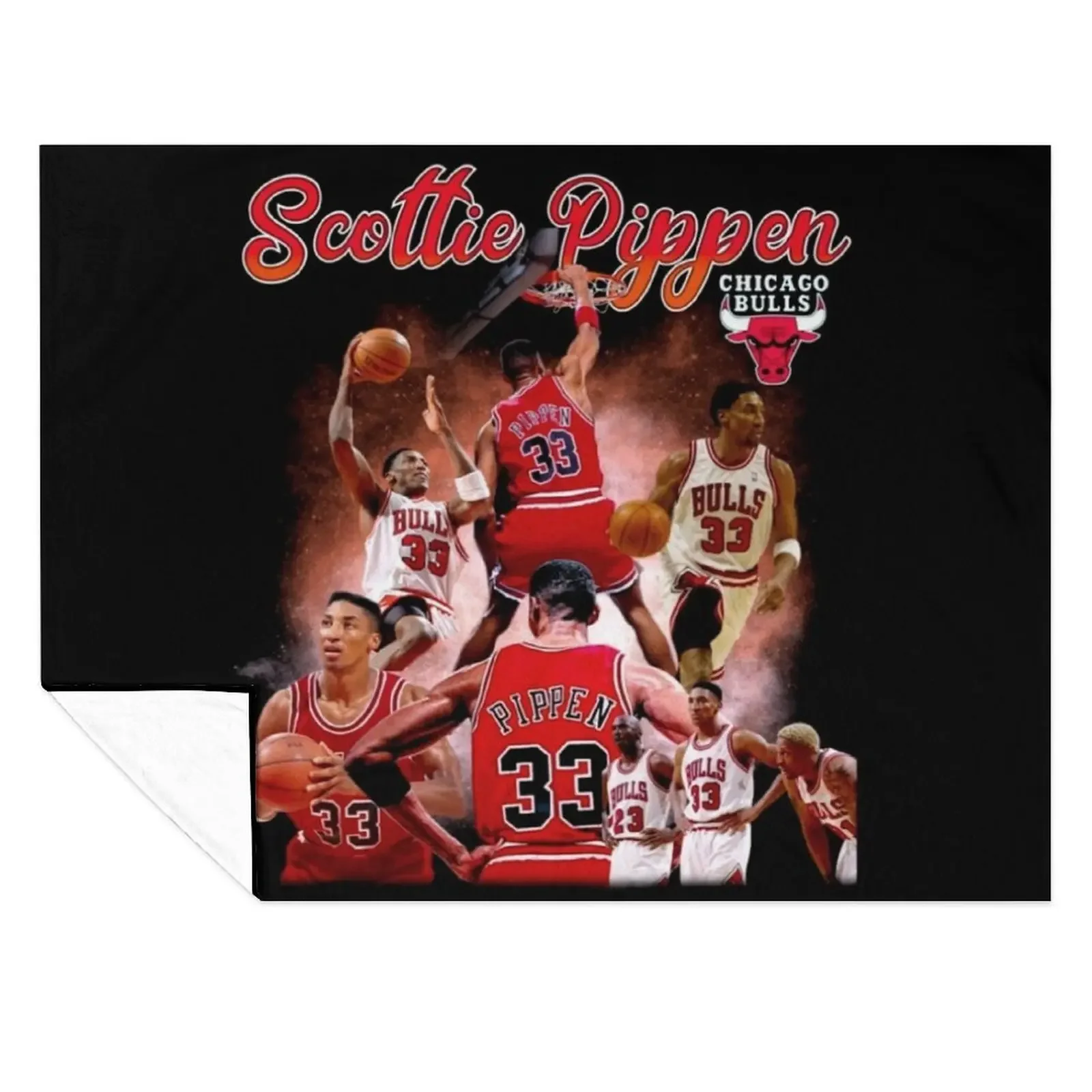 

Scottie Pippen Vintage Style Throw Blanket warm winter heavy to sleep Bed linens Vintage Blankets
