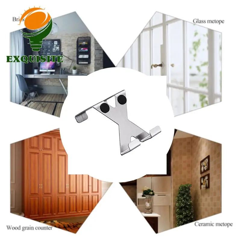 Hook behind the door creative seamless clothes hook simple hanger nail-free rack X-type stainless steel door back hook Door Hook