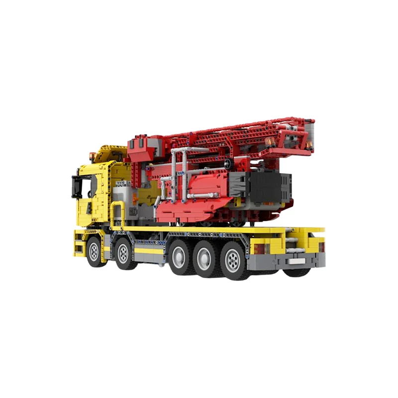 MOC Technical Full RC Bridge Inspection Vehicle Heavy Engineering Truck DIY Construction Building Blocks Bricks Toy Gift