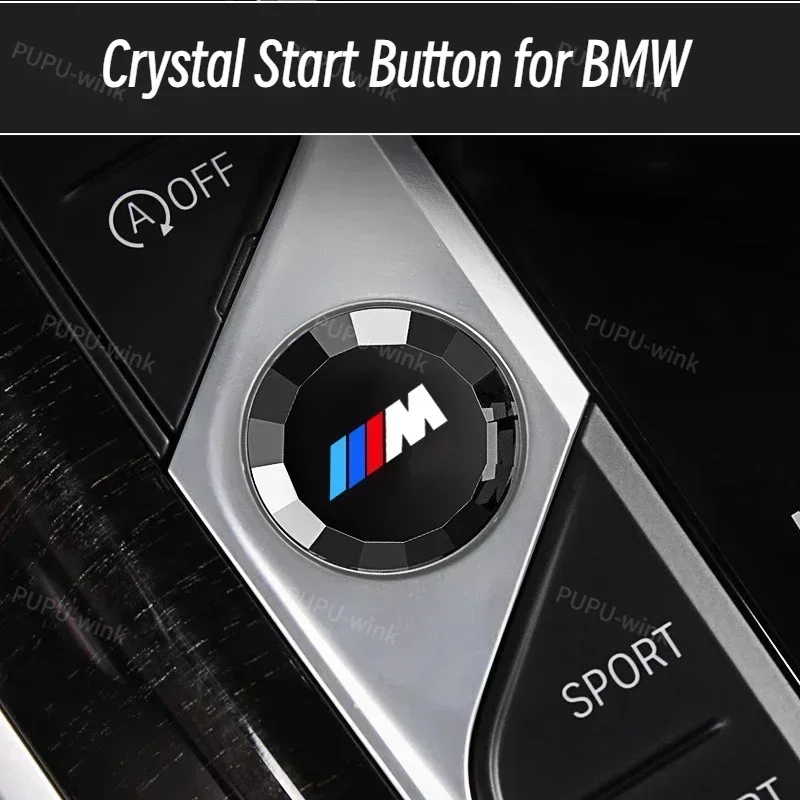 Crystal Start Button Cover, Limitation Start, BMW Série 1, 2, 3, 4, G20, F40, F44 Bery, G01, Tage, G02, G06, G07, M3, G80, Figuré G82, Z4, I4