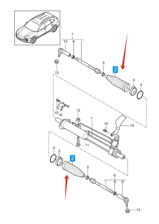 95534719110 95534719100 95534719111 BELLOWS STEERING RACK BOOT PAIR SET FRONT 2PCS FOR BMW 5,6,7,X3,E60 2011-2018