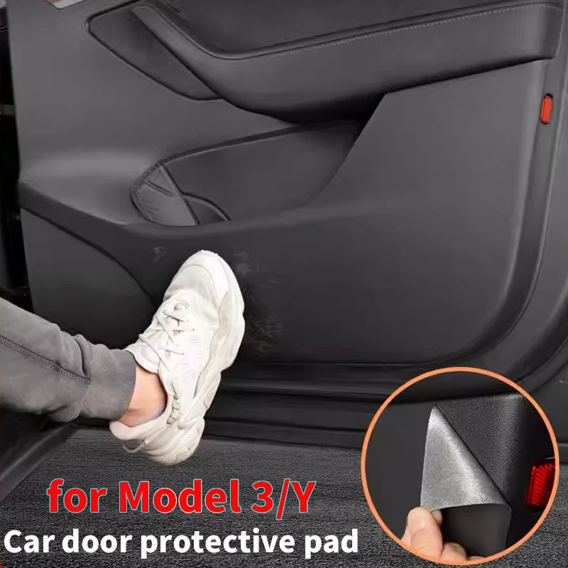 for Tesla Model Y Juniper 2025 Car Door anti Kick Pad, Door Panel Protective Pad, anti Stepping and anti Dirt Pad
