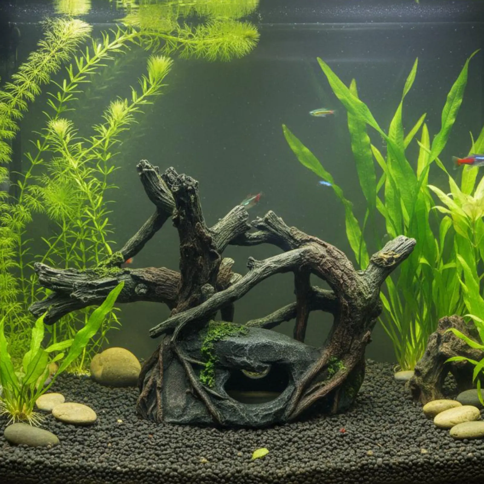 Artificial Tree Root Cave Provides Shelter and Security Hollow Tree Trunk Decoration Aquatic Pet Fish Habitat Log Decoration