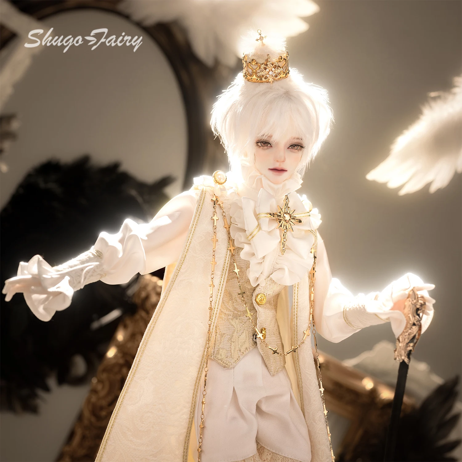 BJD 인형 1/4 아오키 풀세트 B 스컬프트 부드러운 외모 모델 젊은 남성 얼굴 신화 레진 20세기 유럽 귀족 왕자