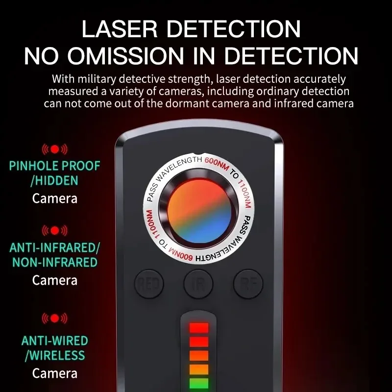Hidden Camera Detector Anti Spy Gadget Car GPS Wireless Wiretapping Bug Spy Cameras Listening Devices Hotel Car Office Security