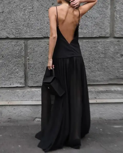 女性の夏のセクシーなサスペンダードレス女性の日常服 V ネックスリムエレガントなイブニングドレス女性のための