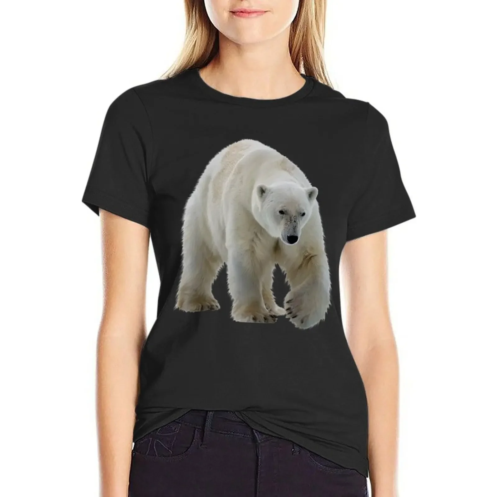 

Polar Bear T-Shirt vintage clothes hippie clothes customs design your own summer blouses woman 2025