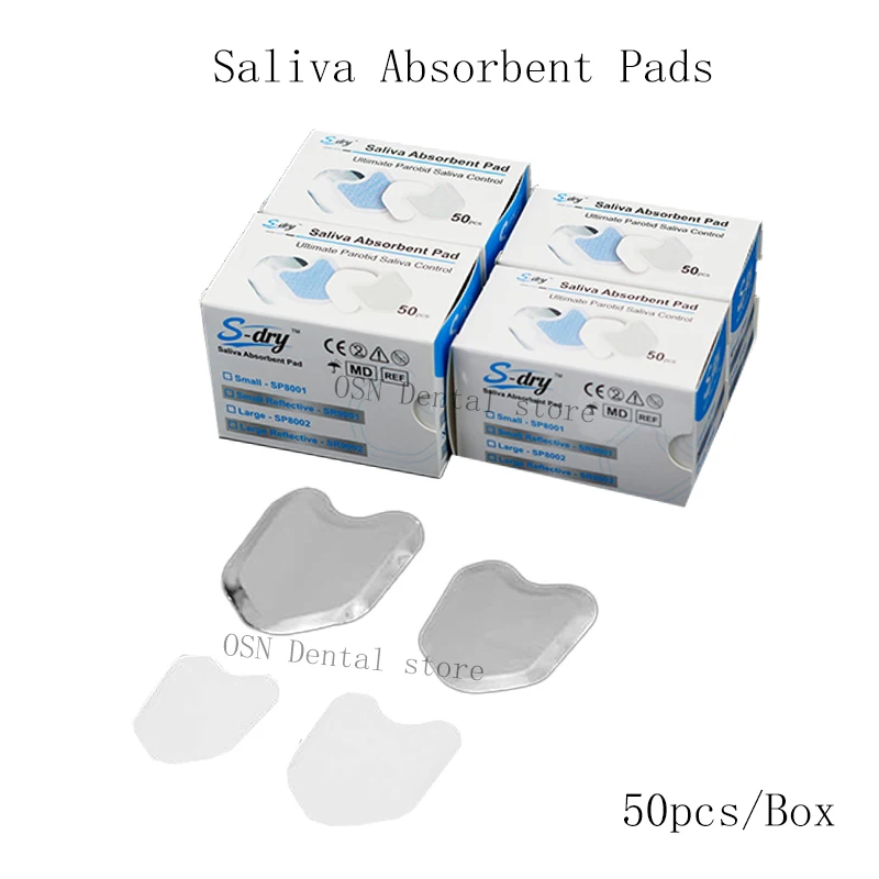 50Pcs/Box Disposable Dental Saliva Absorbent Pad Effective Parotid Saliva Isolation Pads for Dental Clinic