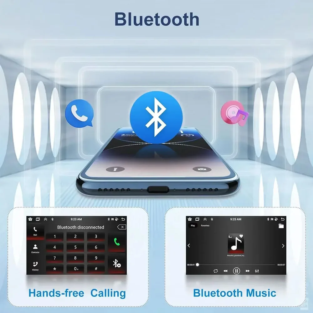 Navegación para automóvil Android 14 CarPlay incorporado de 9 pulgadas + Android Auto / 4 + 64G para Dodge RAM Promaster City 2015-2021