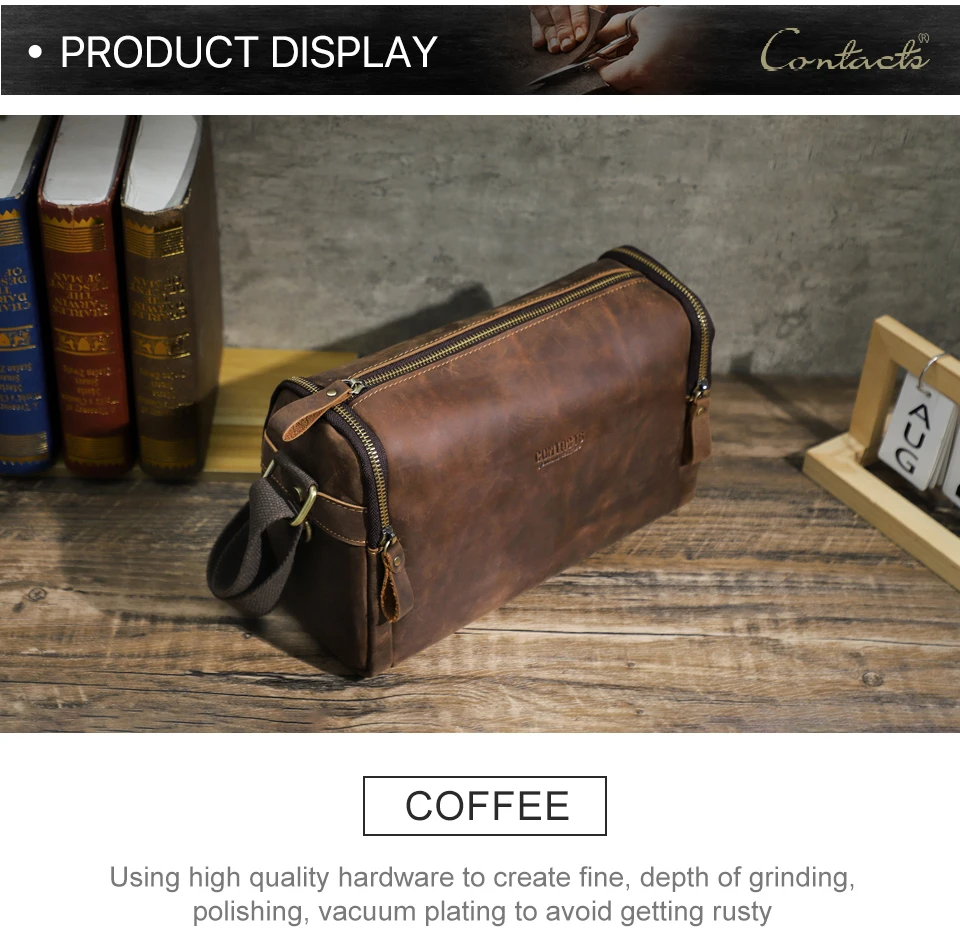 Crazy Horse Leder Männer Handtasche Designer Vintage Crossbody-tasche Kleine Strap Sling Schulter Tasche Luxus Marke Messenger Taschen Neue – Detail 11