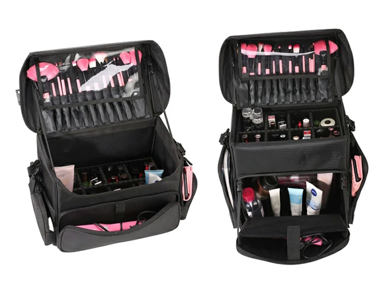 

Tattoo Make Up Storage Box, Cosmetic Toolbox, Makeup Function, Large Capacity, Professional Pull Rod, Suitcase Set