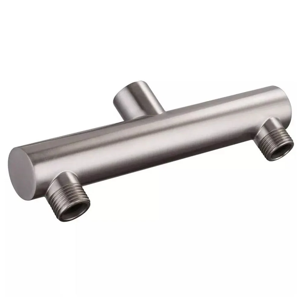 

Convenient Installation Brass Double Outlet Manifold Brushed Nickel Finish Easy Installation High-quality Materials