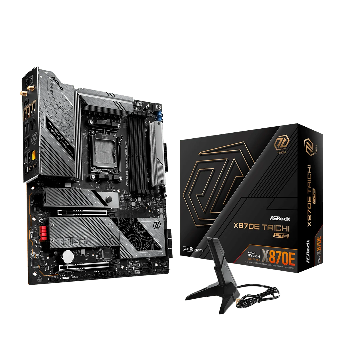 

New Asrock X870E Taichi Lite AM5 AMD 9000 CPU DDR5 USB4 Port PCIE 5.0 WIFI 7 Gaming Motherboard X870 Asrock Mothoerbaords