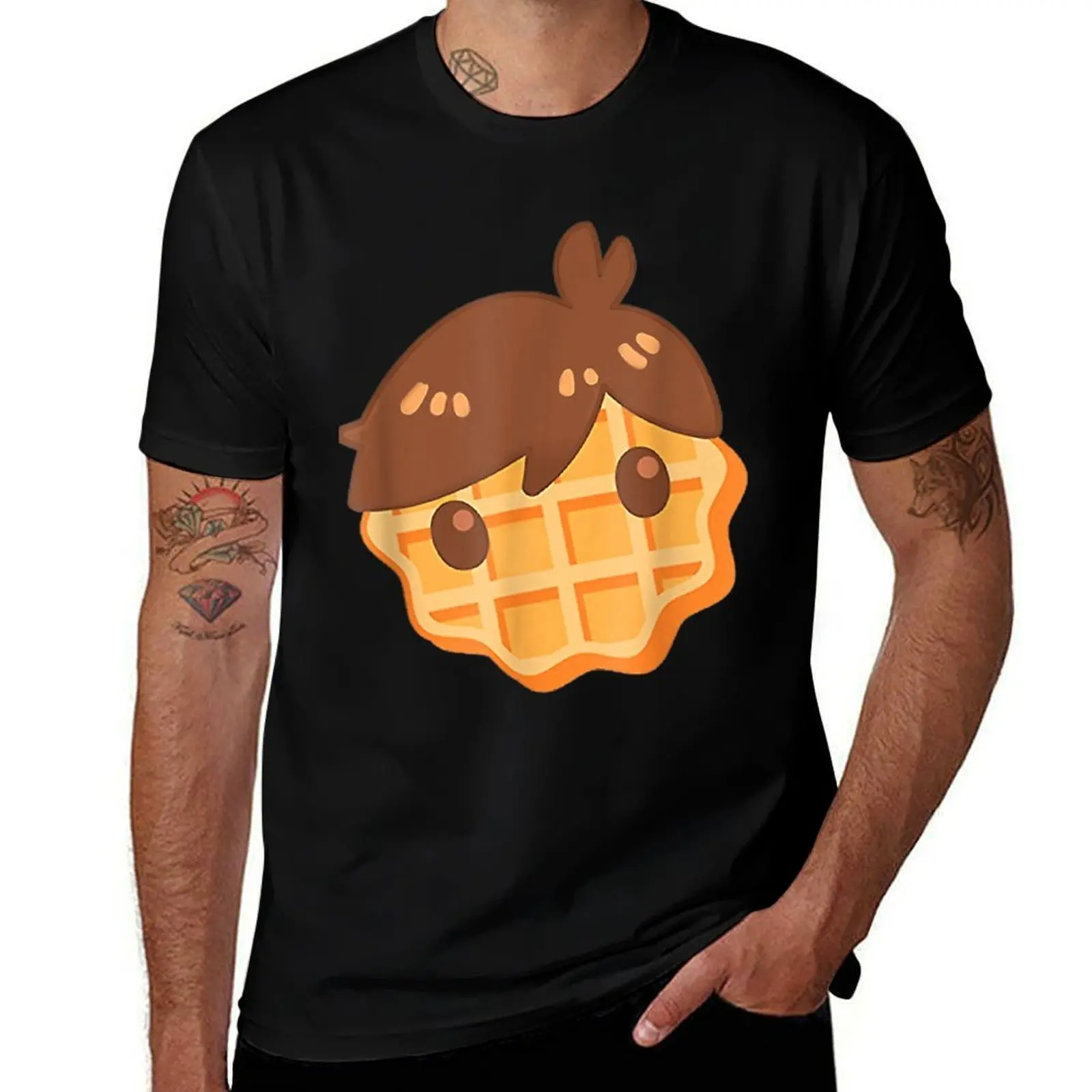 GRIAN Waffle Head T-Shirt Casual Daily Wear Short Sleeve Top T-Shirt