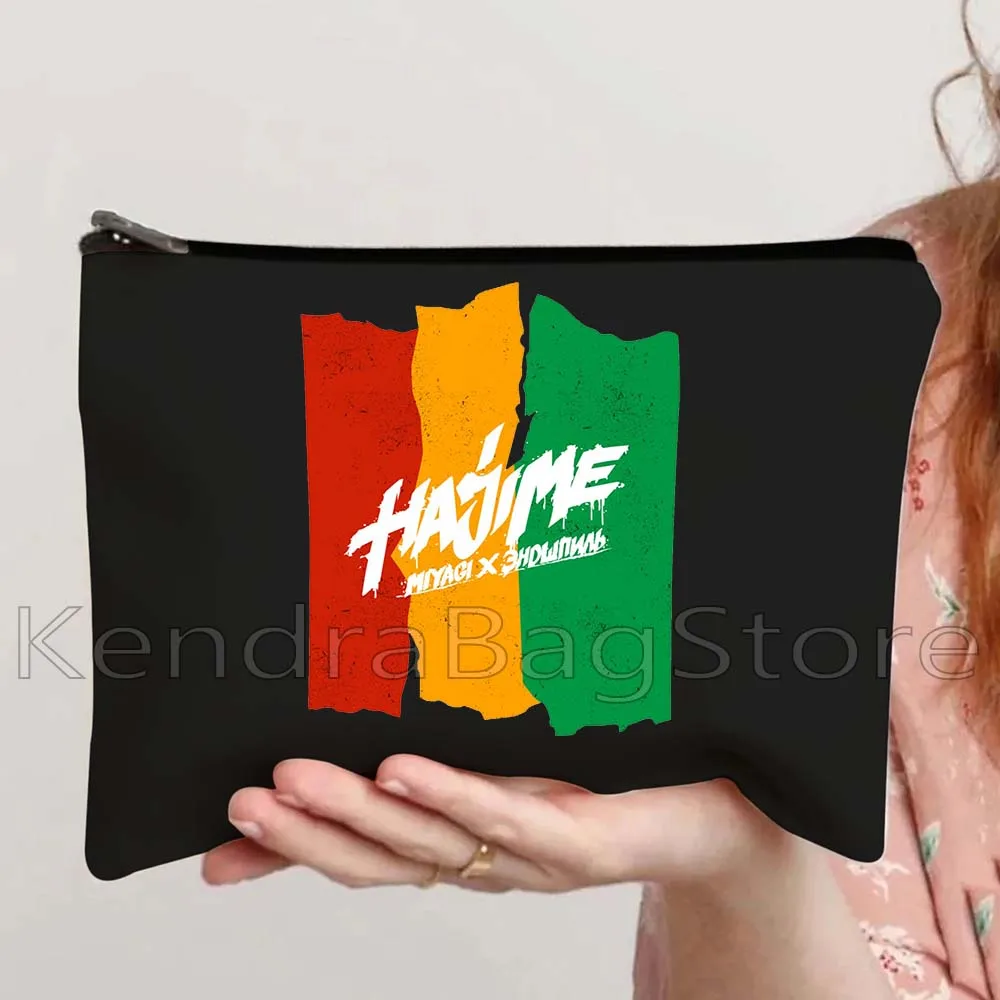 Rapper Hajime Miyagi Andy Panda Great Rap Artist Music Gifts Canvas Cosmetic Bags Makeup Toilet Bag Pencil Case Zipper Pouch