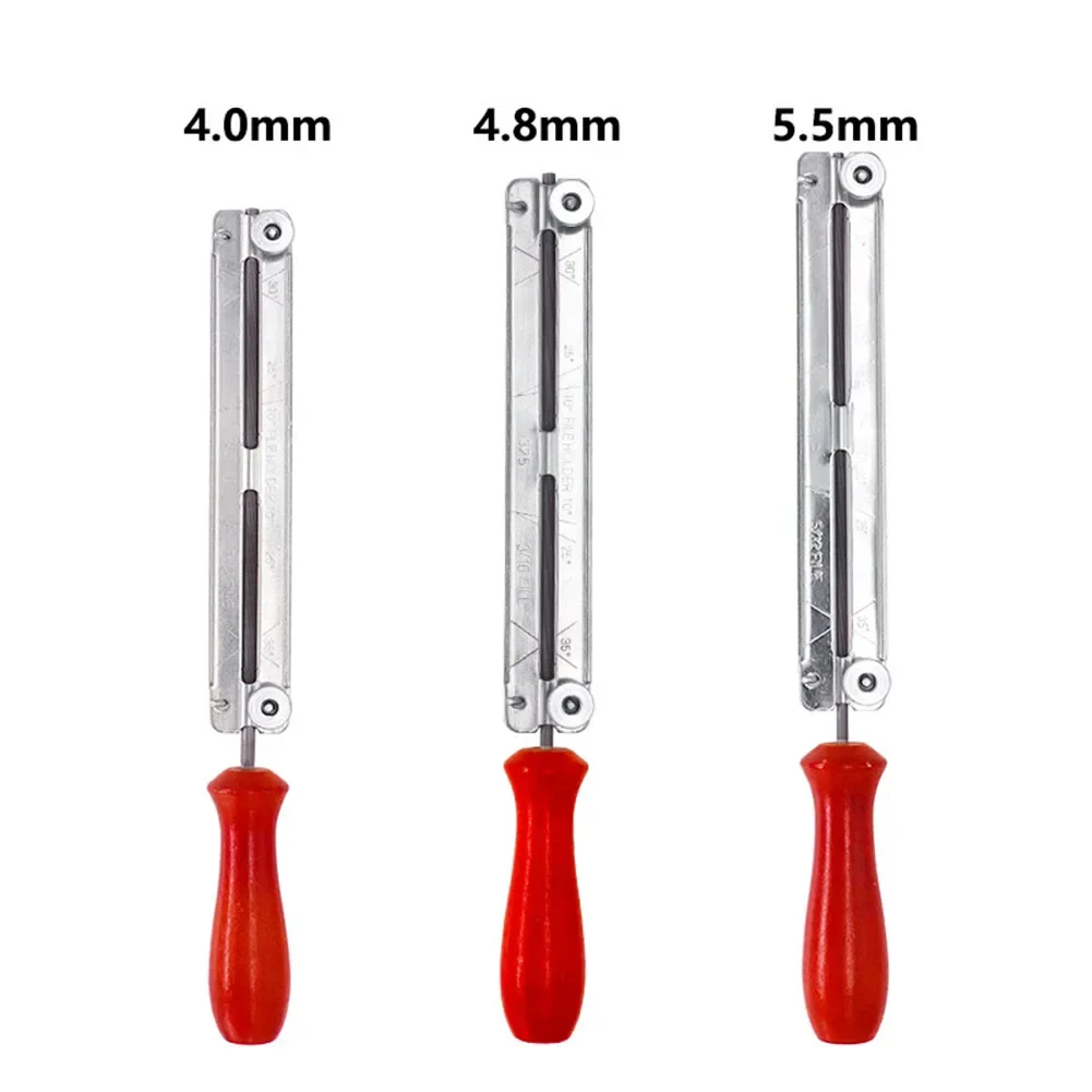 1pc Chainsaw File 4/4.8/5.5mm Dia Chain Ener Chainsaw File Holder Guide Saw Chain File Holder Sharpening SawChain File Hand Tool