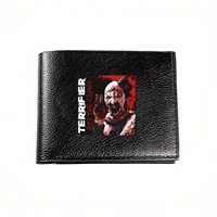 Art The Clown Terrifies: Horror Movie Graphic Wallet Business Mens Casual Elegant Simple Practical Quality Wallet Stylish Printi