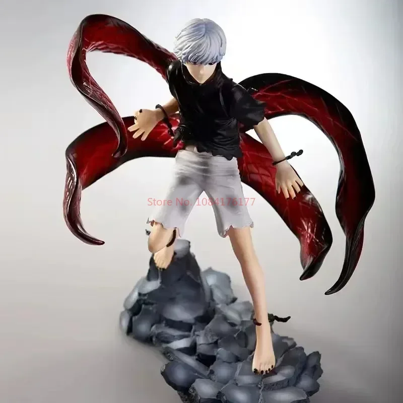 Tokyo Ghoul Kaneki Ken 21cm Figure Mask Model Doll Anime Two Heads Statue Ornament Cool Fight Gifts Toys Figure Statue Toys Deco