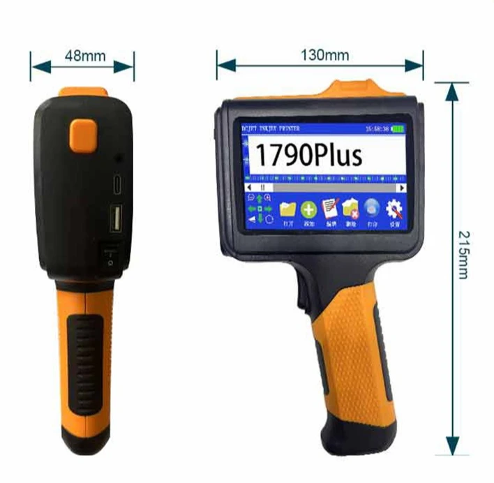 Portable handheld inkjet printer Small date digital QR code Food shelf life Packaging carton bottle