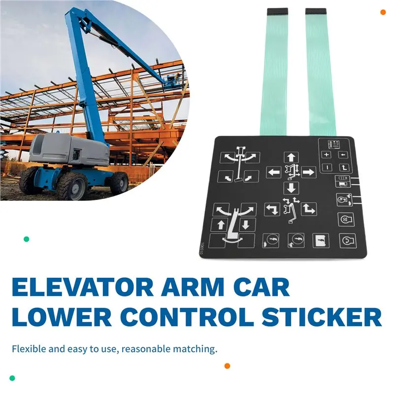 M49K-Bottom Control Sticker 106510GT Platform Boom Switch Membrane Control Decal 106510 For Genie Z80/60 ZX-135/70 Boom Lift