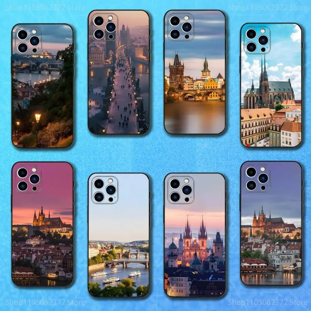 

Republic Czech Phone Case For iPhone 16,15,14,13,12,11 Plus,Pro Max,XS,X,XR,SE,Mini,8,7,Soft Silicone Black Cover