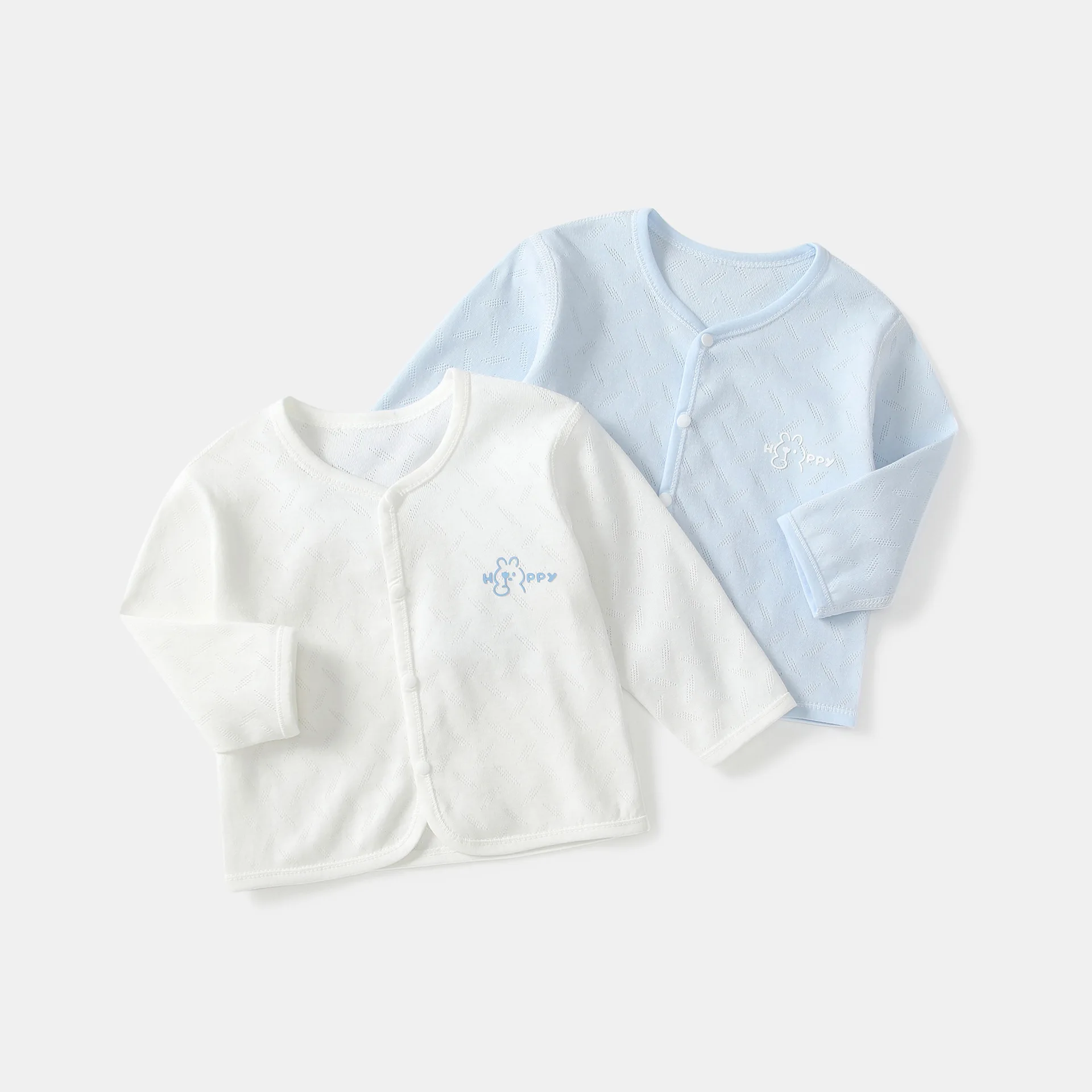 Infant Summer Cotton Cardigan Breathable Mesh Knit Air-conditioning Clothes Soft A-Class Tops For Baby