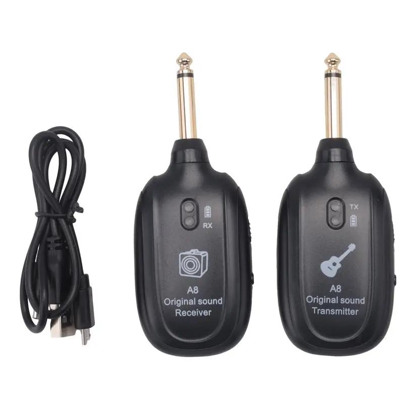 HFES Guitar Wireless System 20Hz-20Khz Acoustic Transmission Rechargeable Transmitter Receiver For Electric Guitar Bass