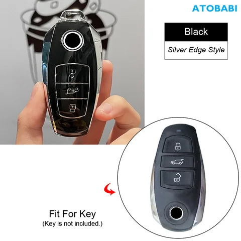 Чехол для автомобильного ключа из ТПУ для VW Volkswagen Touareg 2011 2012 2013 2014 2015 2016 2017 2018, чехол для дистанционного управления, автоаксессуары